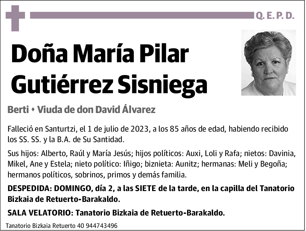 María Pilar Gutiérrez Sisniega