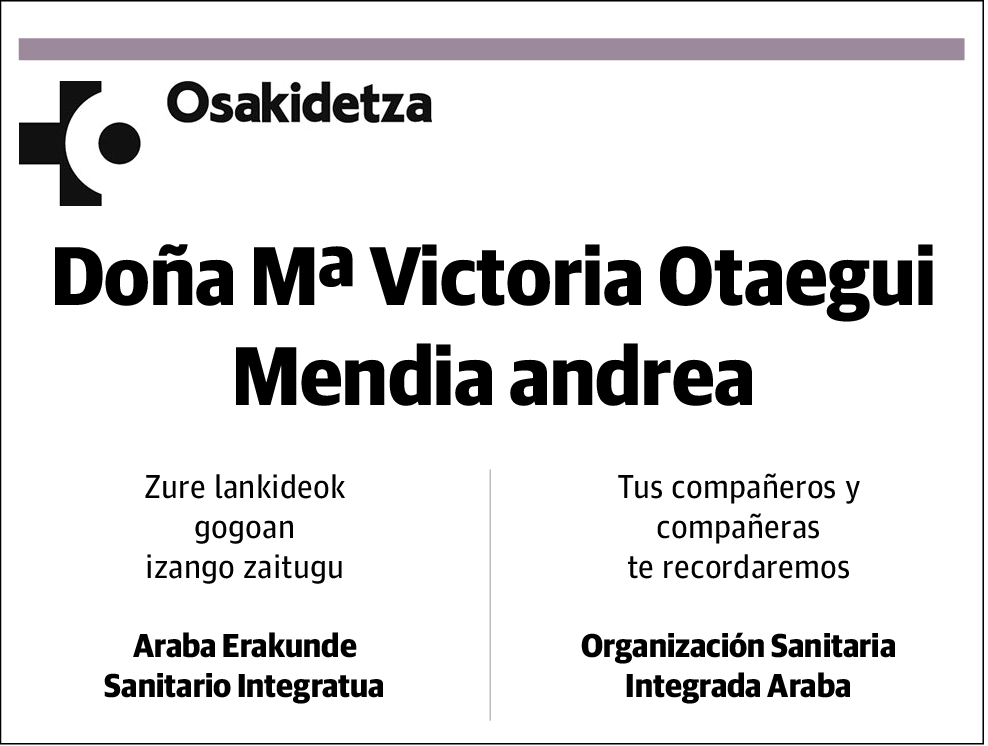Mª Victoria Otaegui Mendia