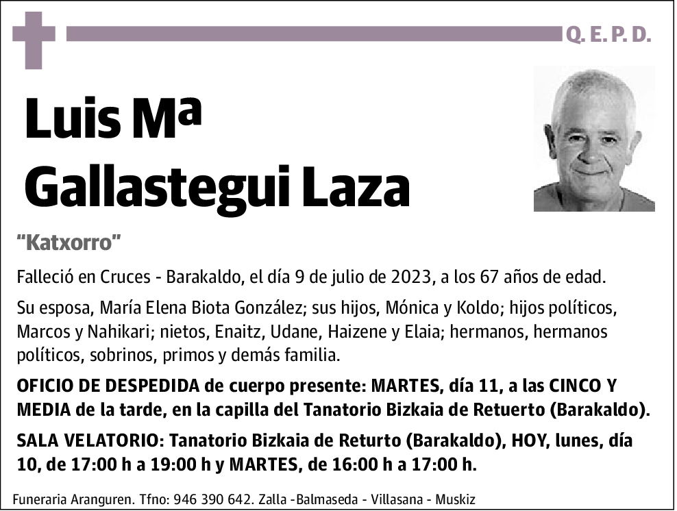Luis Mª Gallastegui Laza