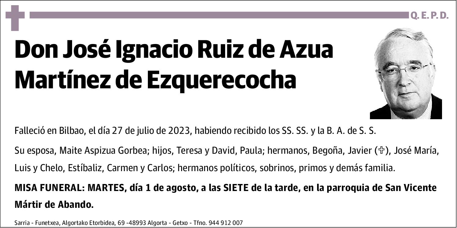 José Ignacio Ruiz de Azua Martínez de Ezquerecocha