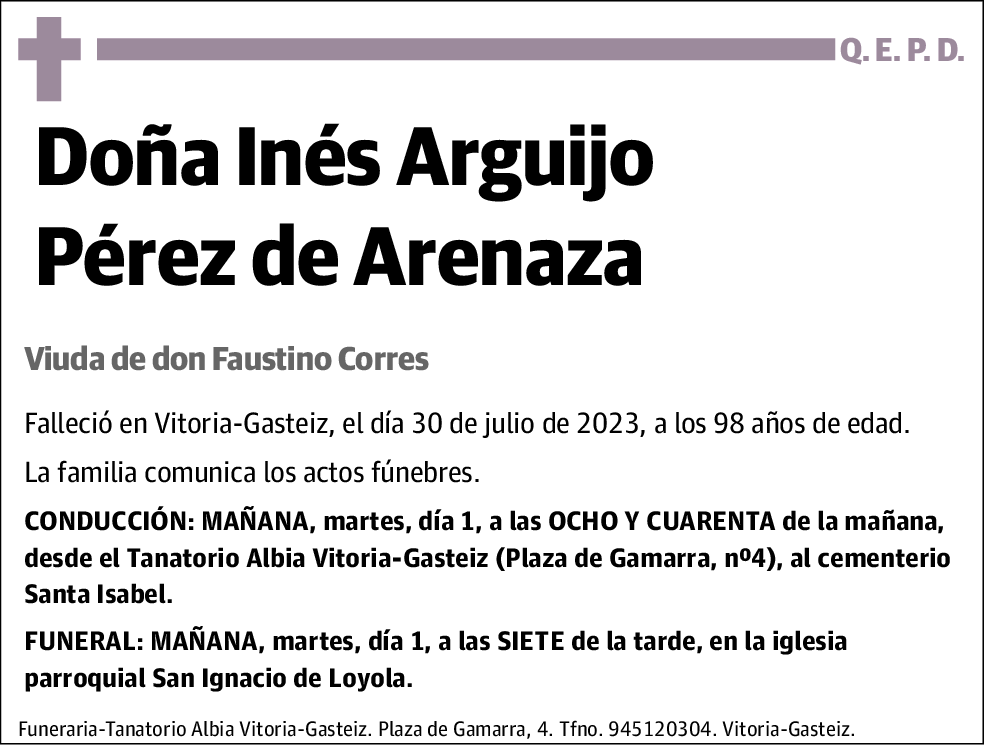 Inés Arguijo Pérez de Arenaza
