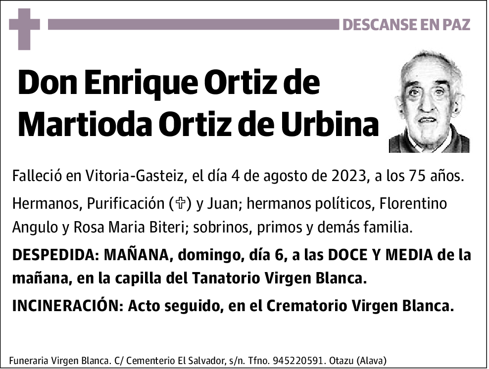 Enrique Ortiz de Martioda Ortiz de Urbina