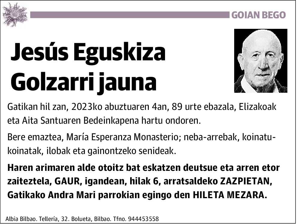 Jesús Eguskiza Golzarri