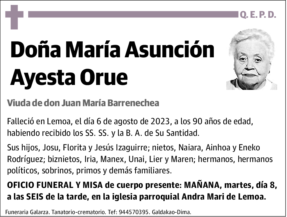 María Asunción Ayesta Orue