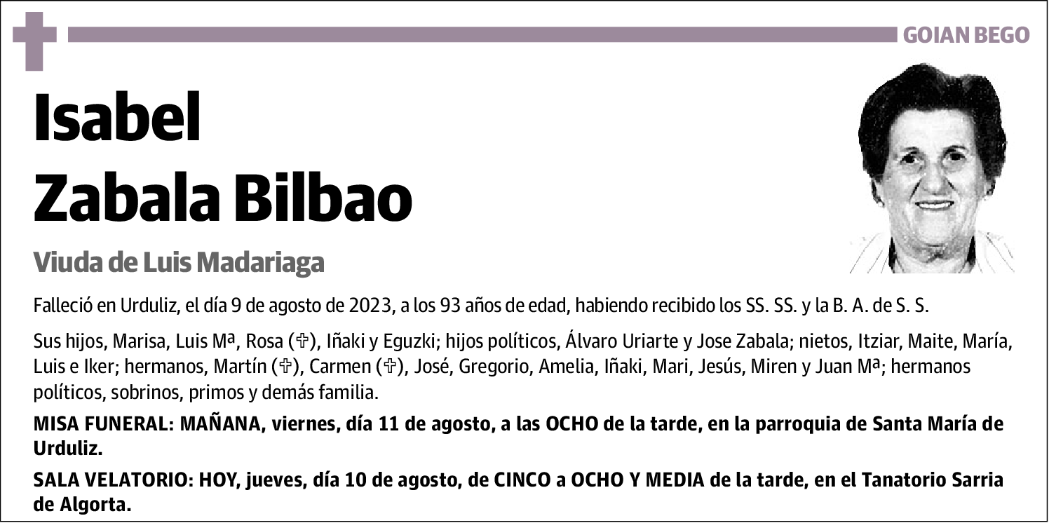 Isabel Zabala Bilbao