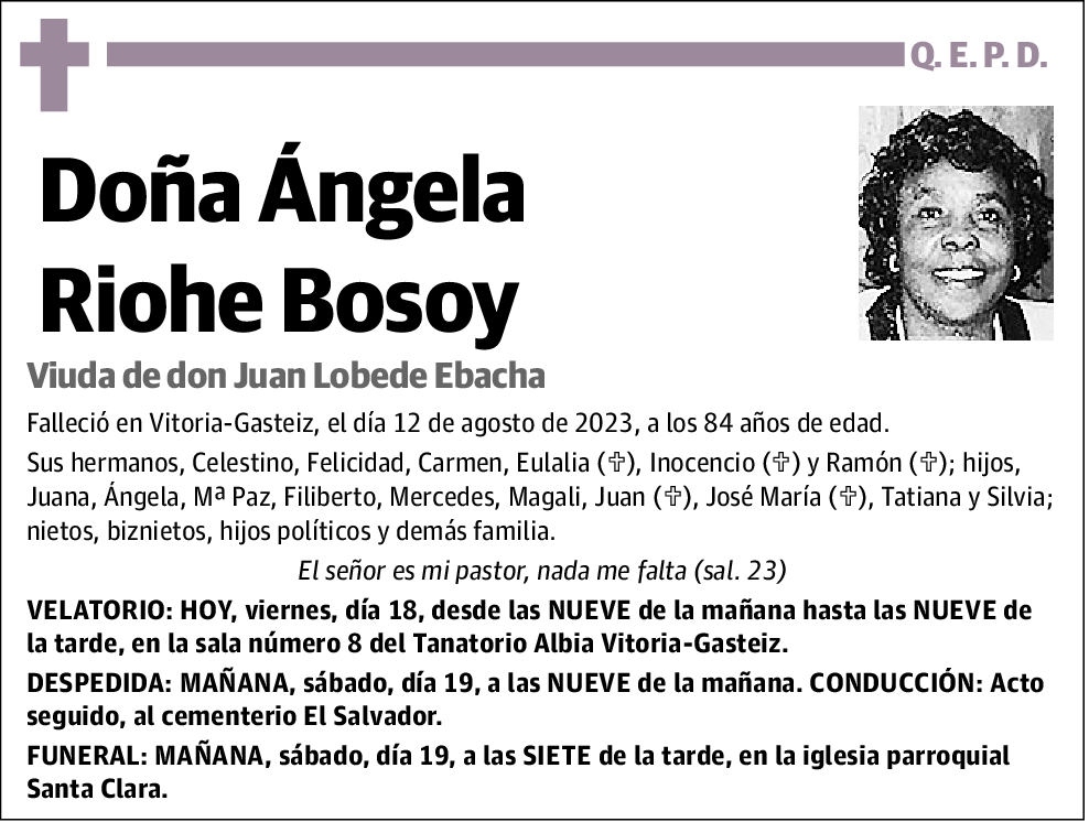 Ángela Riohe Bosoy
