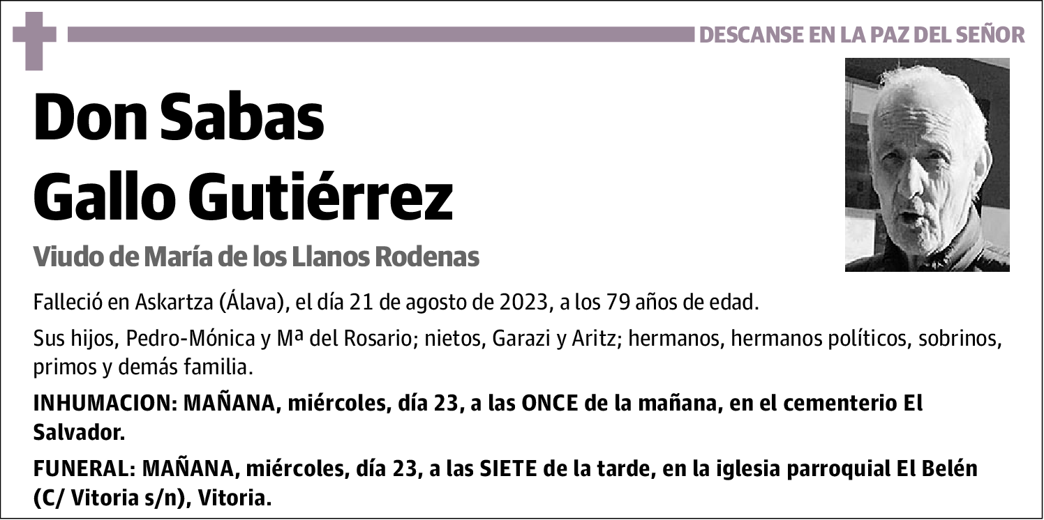 Sabas Gallo Gutierrrez
