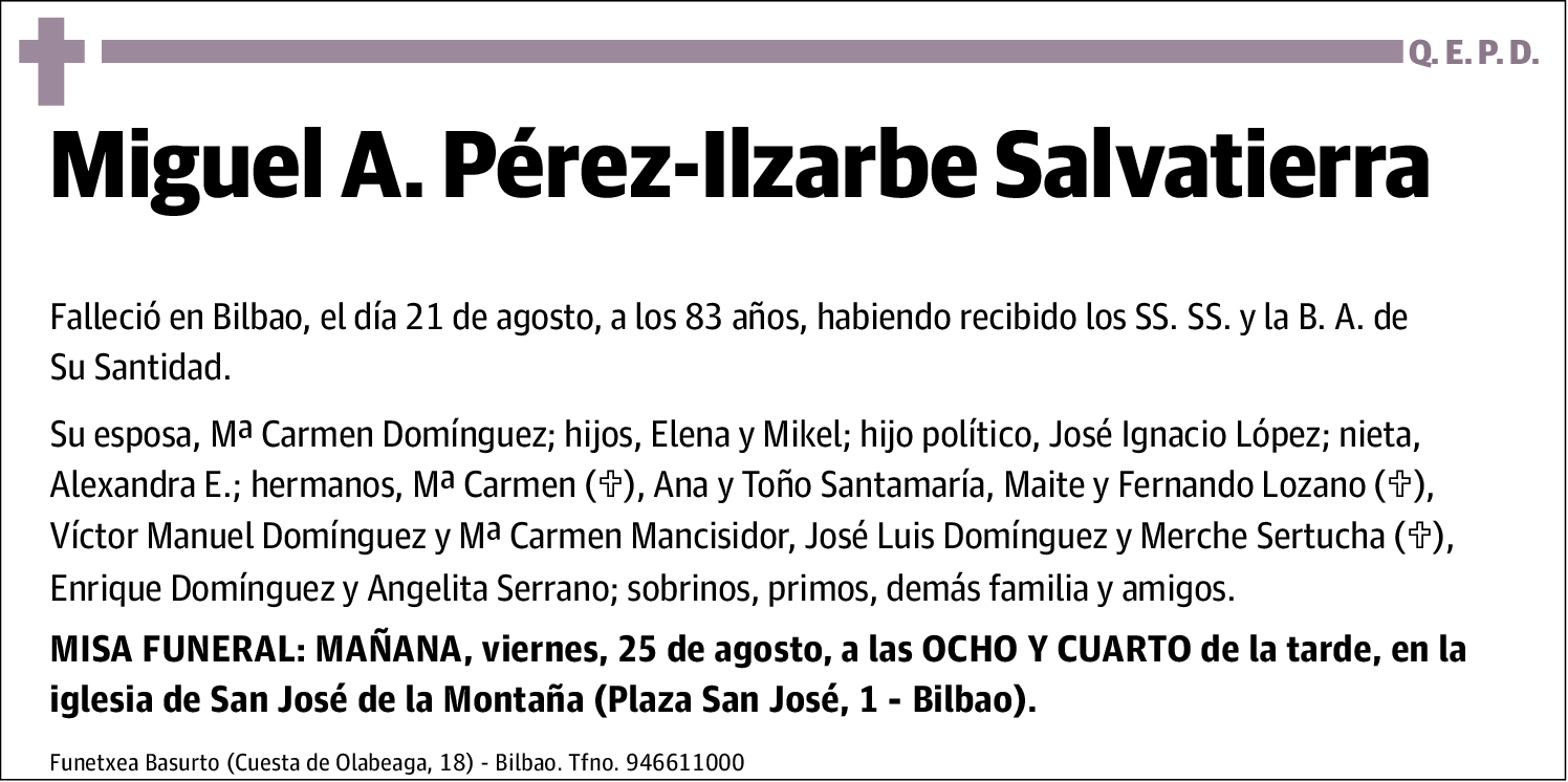 Miguel A. Pérez-Ilzarbe Salvatierra