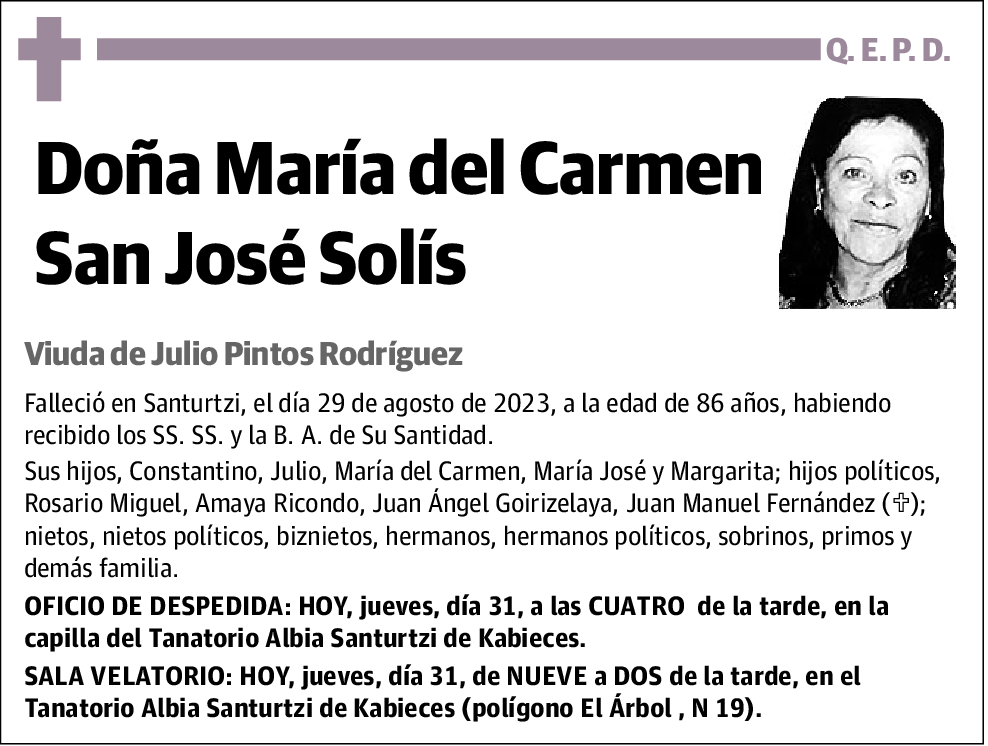 María del Carmen San José Solís
