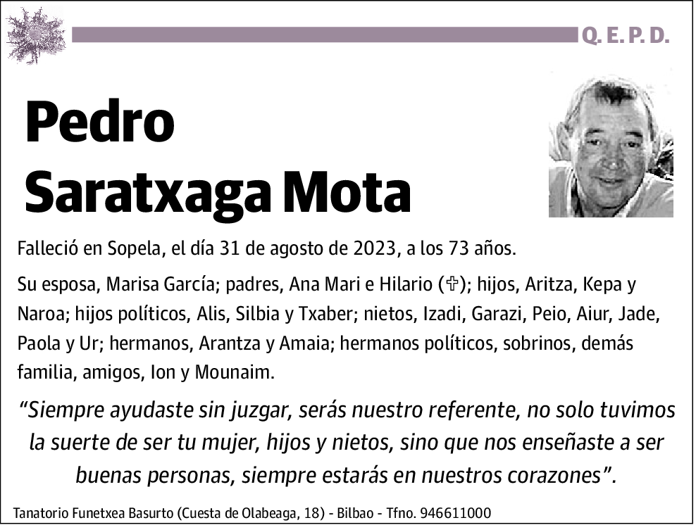 Pedro Saratxaga Mota