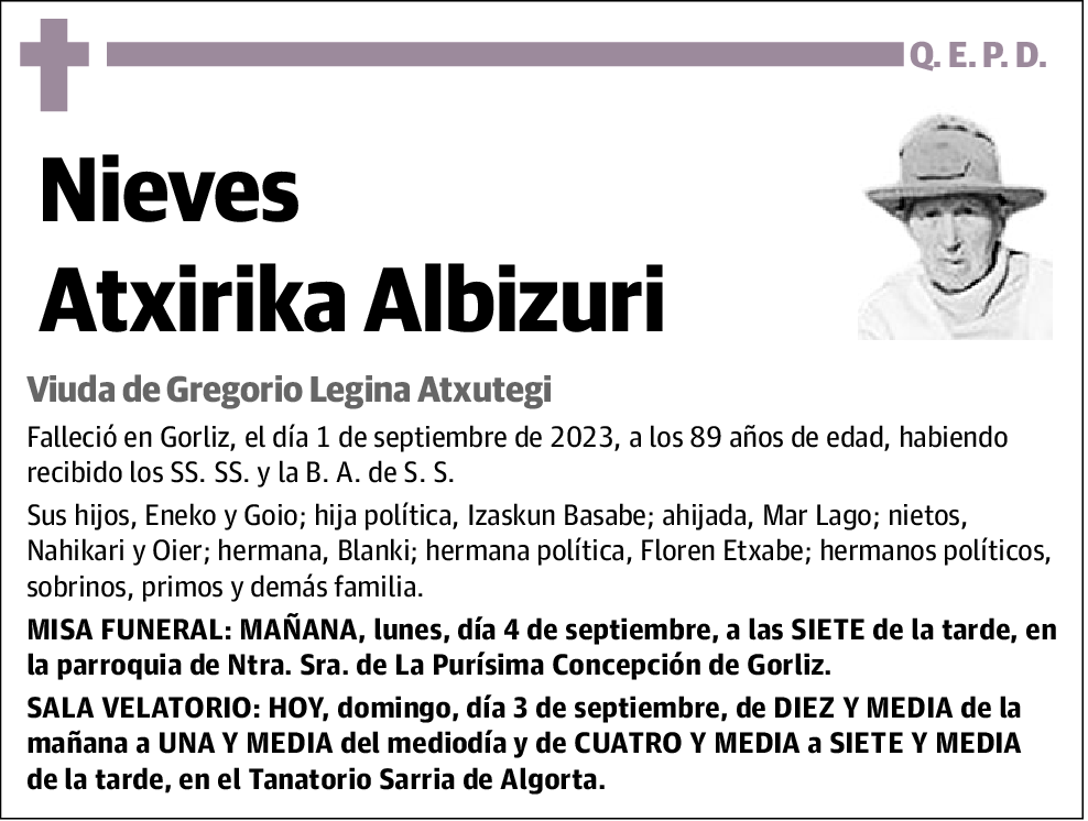 Nieves Atxirika Albizuri