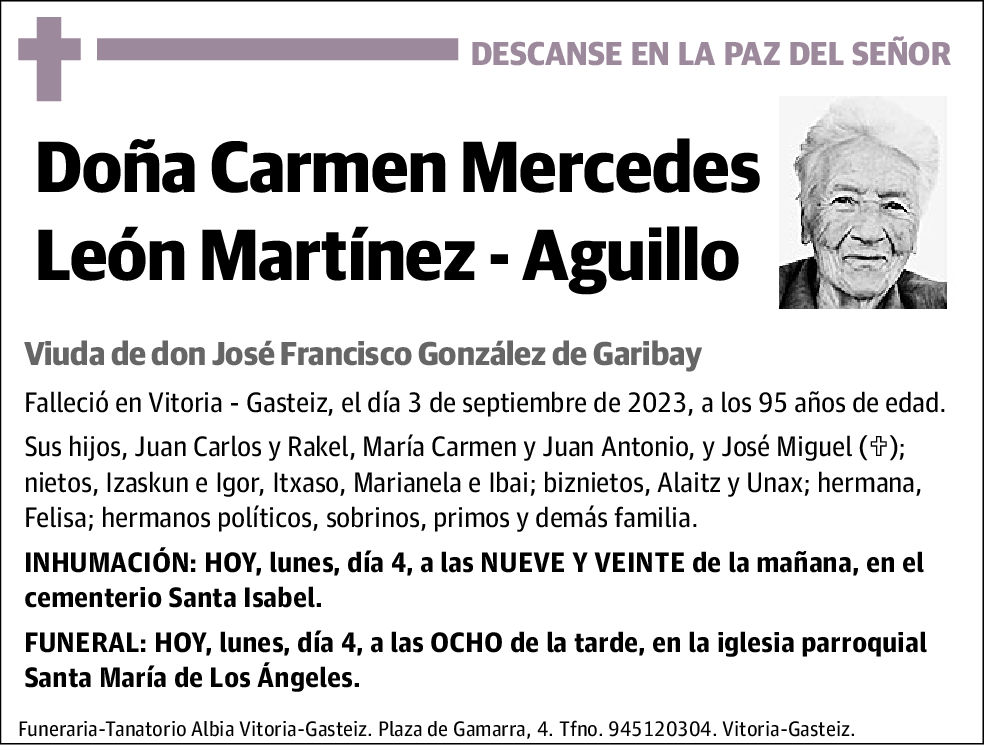 Carmen Mercedes León Martínez - Aguillo