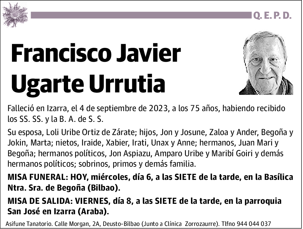 Francisco Javier Ugarte Urrutia