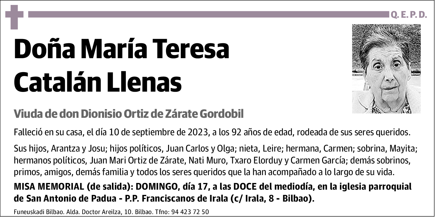 María Teresa Catalán Llenas