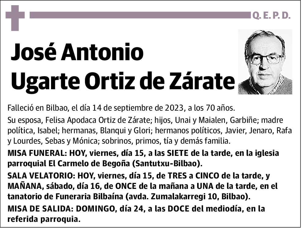 José Antonio Ugarte Ortiz De Zárate