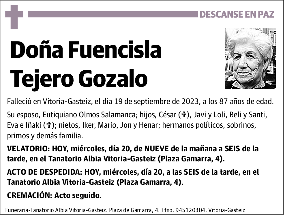 Fuencisla Tejero Gozalo