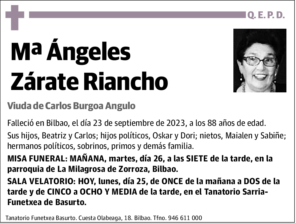 Mª Ángeles Zárate Riancho