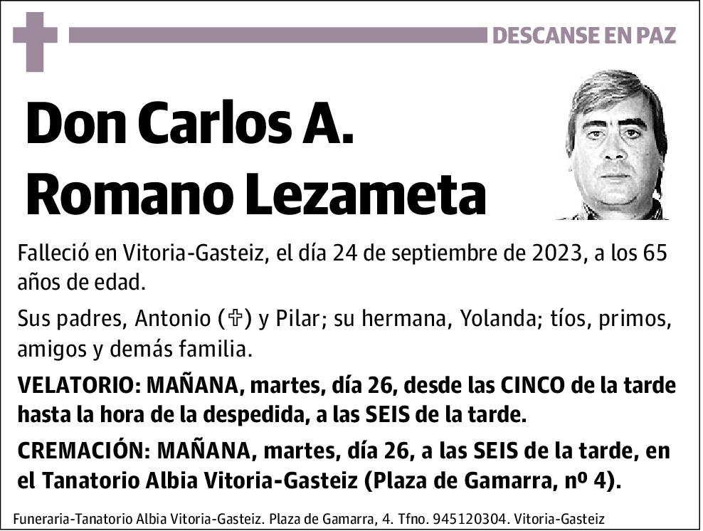 Carlos A. Romano Lezameta