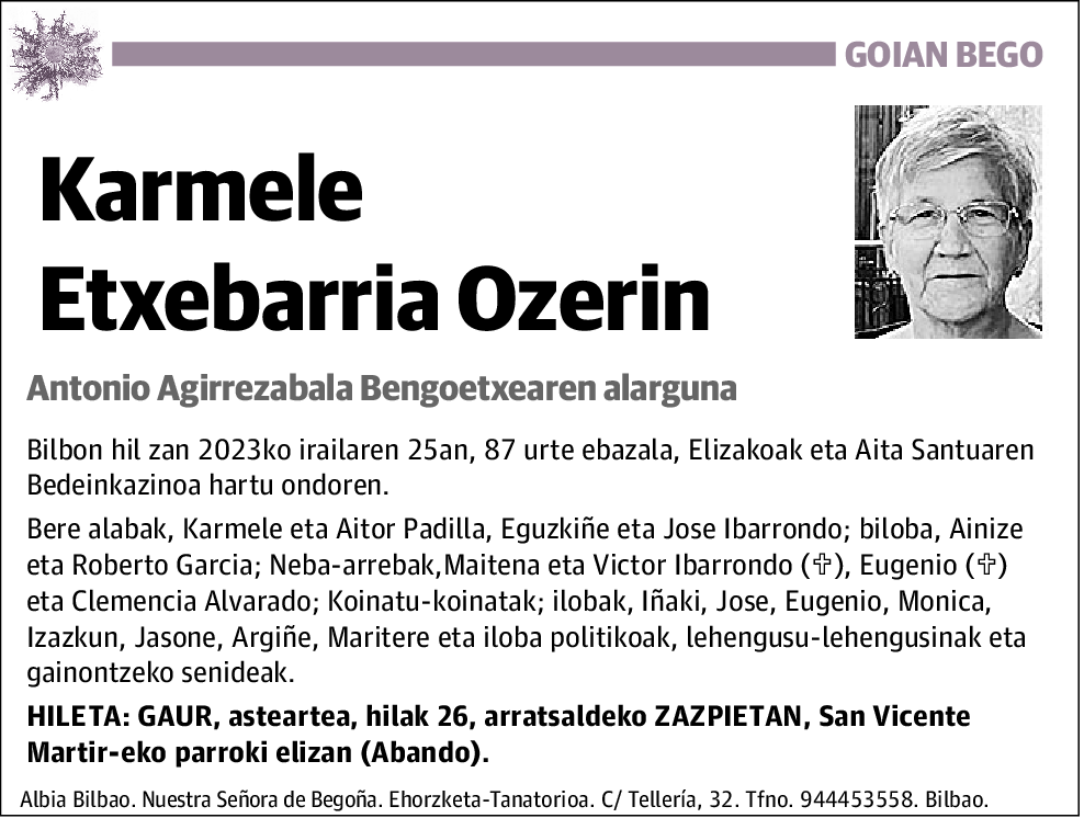 Karmele Etxebarria Ozerin