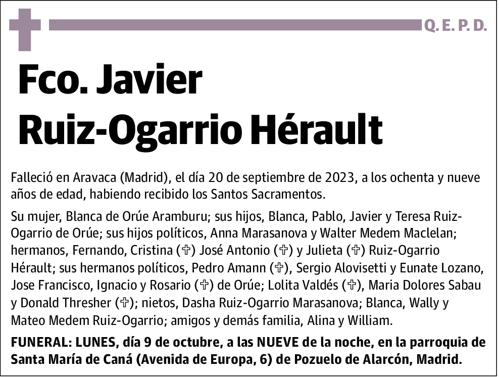 Fco. Javier Ruiz-Ogarrio Hérault