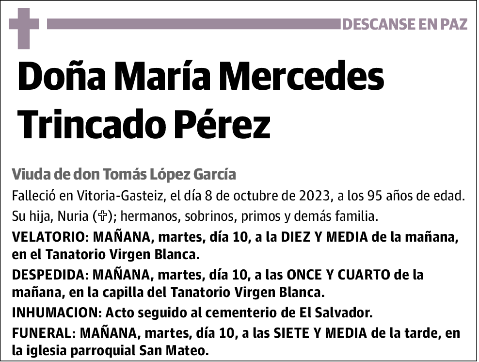 María Mercedes Trincado Pérez