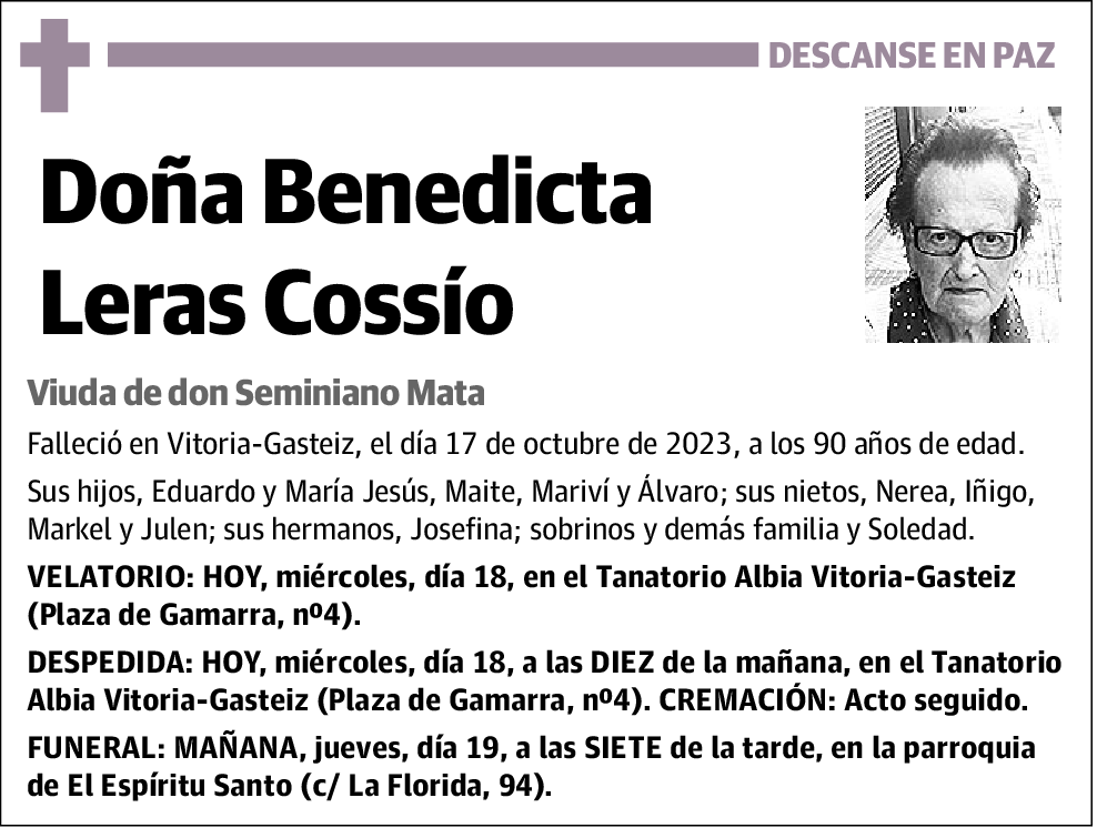 Benedcta Leras Cossío