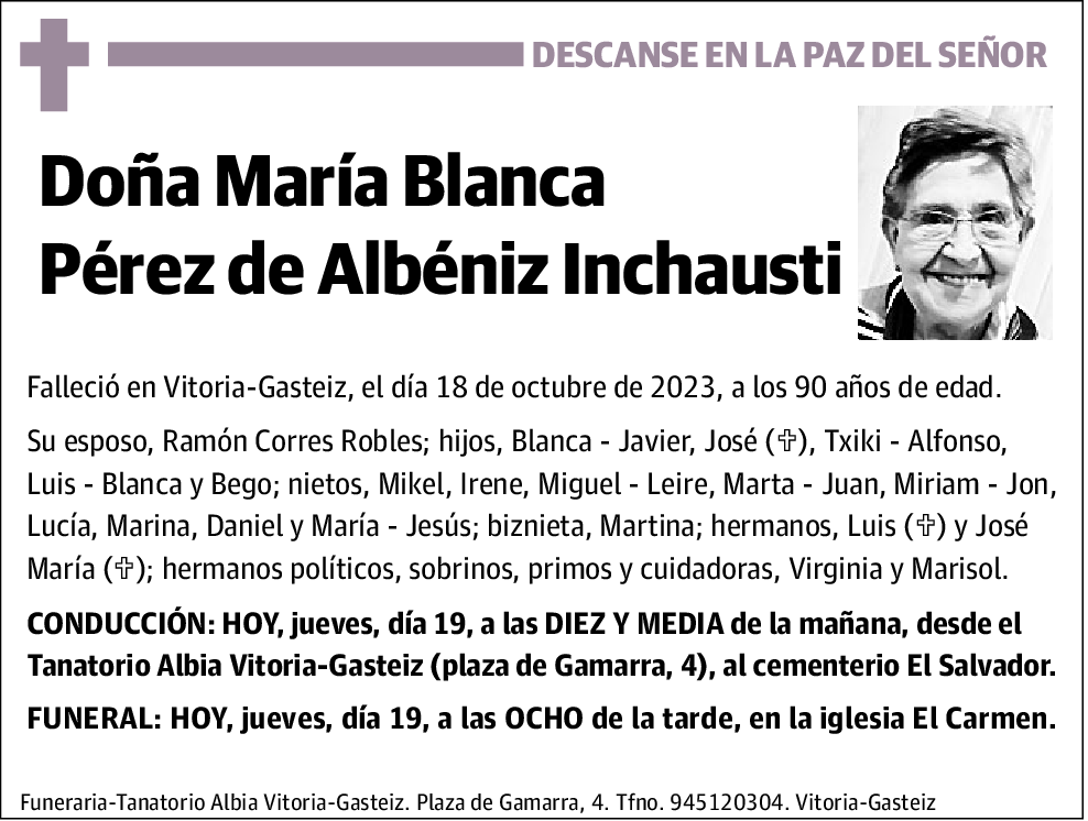 María Blanca Pérez de Albéniz Inchausti