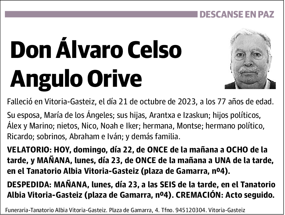 Álvaro Celso Angulo Orive