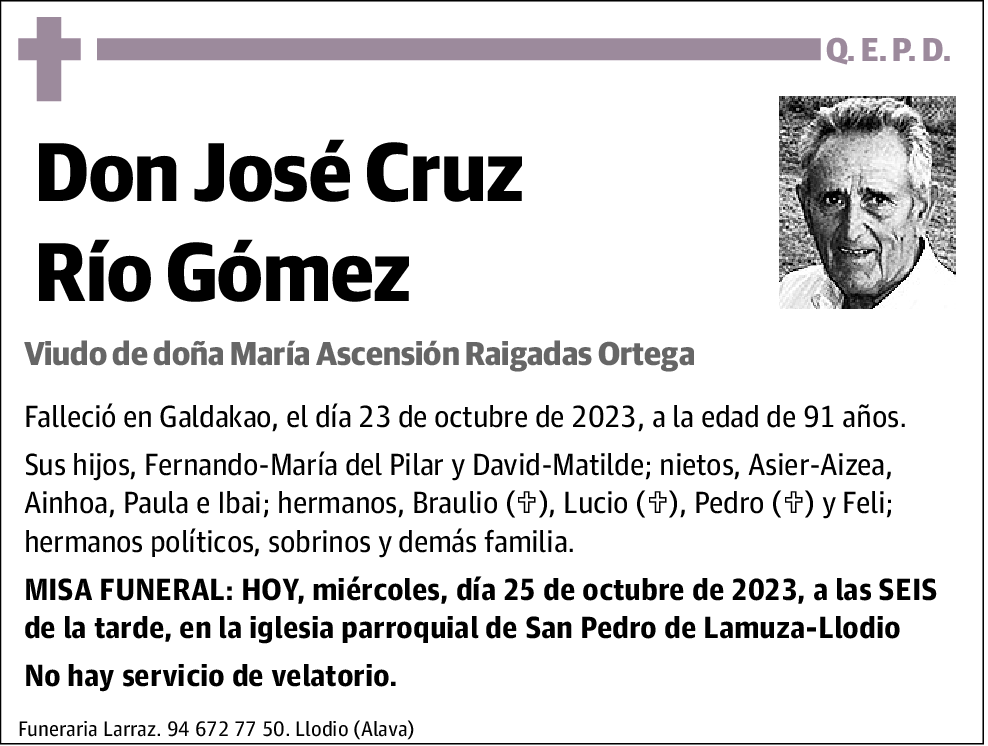 José Cruz Río Gómez