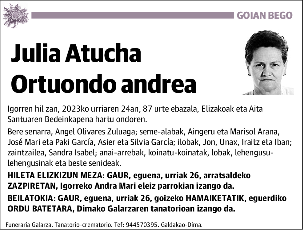 Julia Atucho Ortuondo