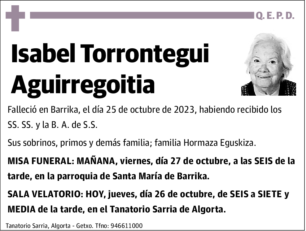Isabel Torrontegui Aguirregoitia