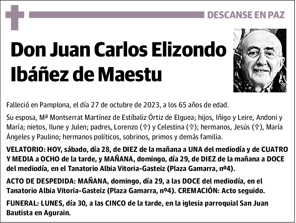 Juan Carlos Elizondo Ibáñez de Maestu