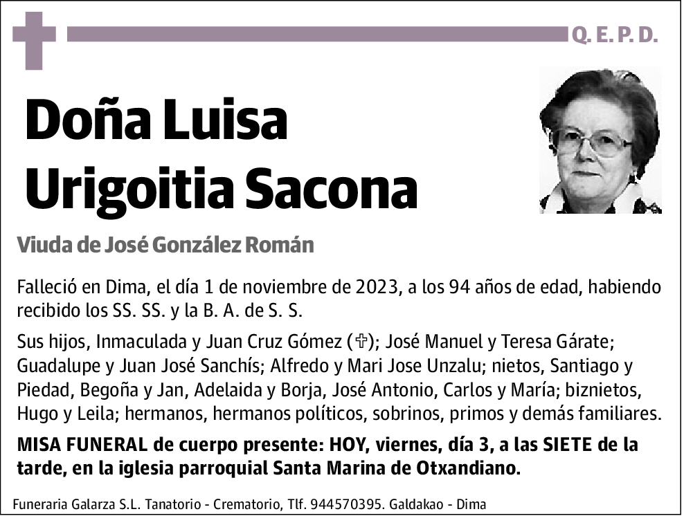 URIGOITIA SACONA,LUISA