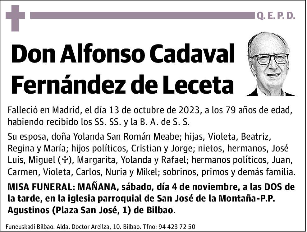 CADAVAL FERNÁNDEZ DE LECETA,ALFONSO