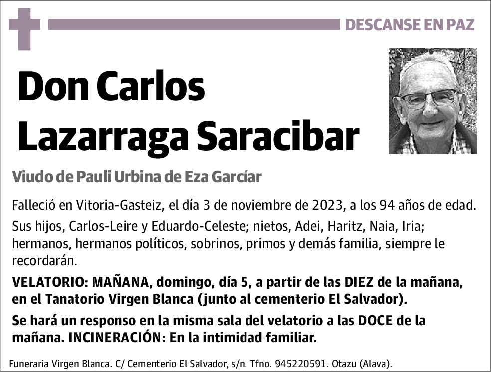 Carlos Lazarraga Saracibar