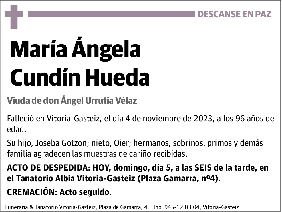 María Ángela Cundín Hueda