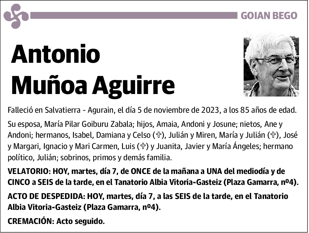 Antonio Muñoa Aguirre