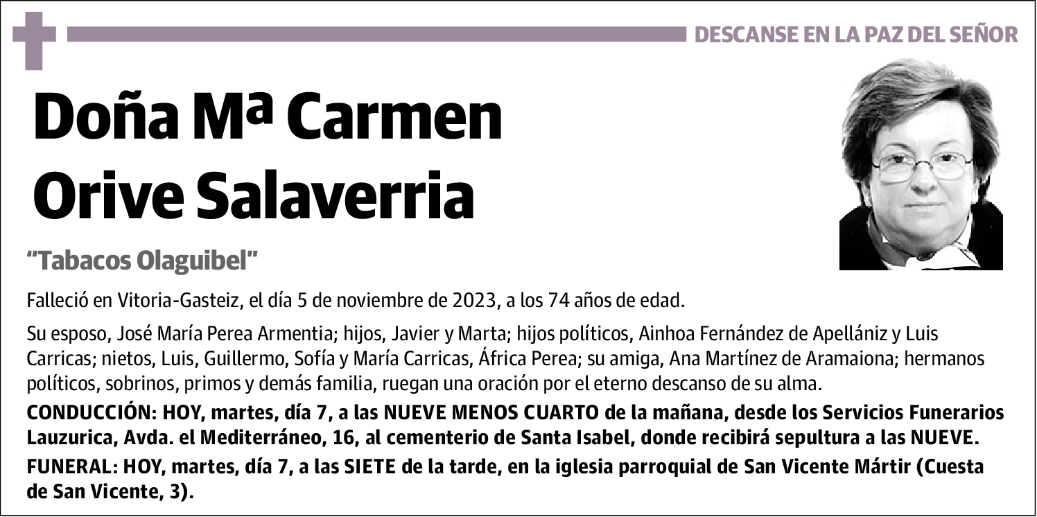 Mª Carmen Orive Salaverria