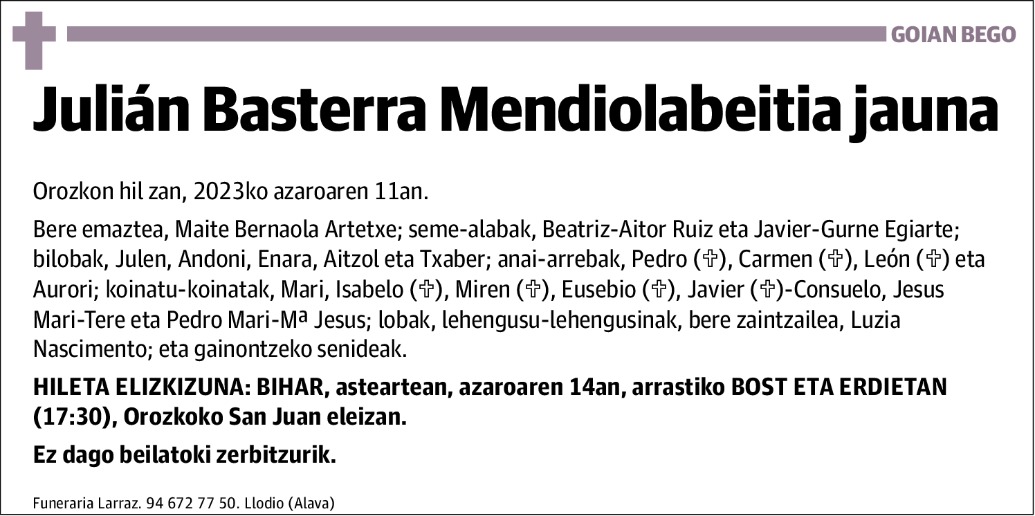 Julián Basterra Mendiolabeitia