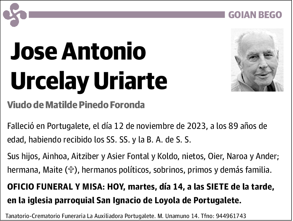 Jose Antonio Urcelay Uriarte