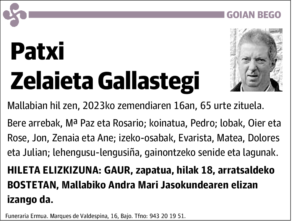 Patxi Zelaieta Gallastegi