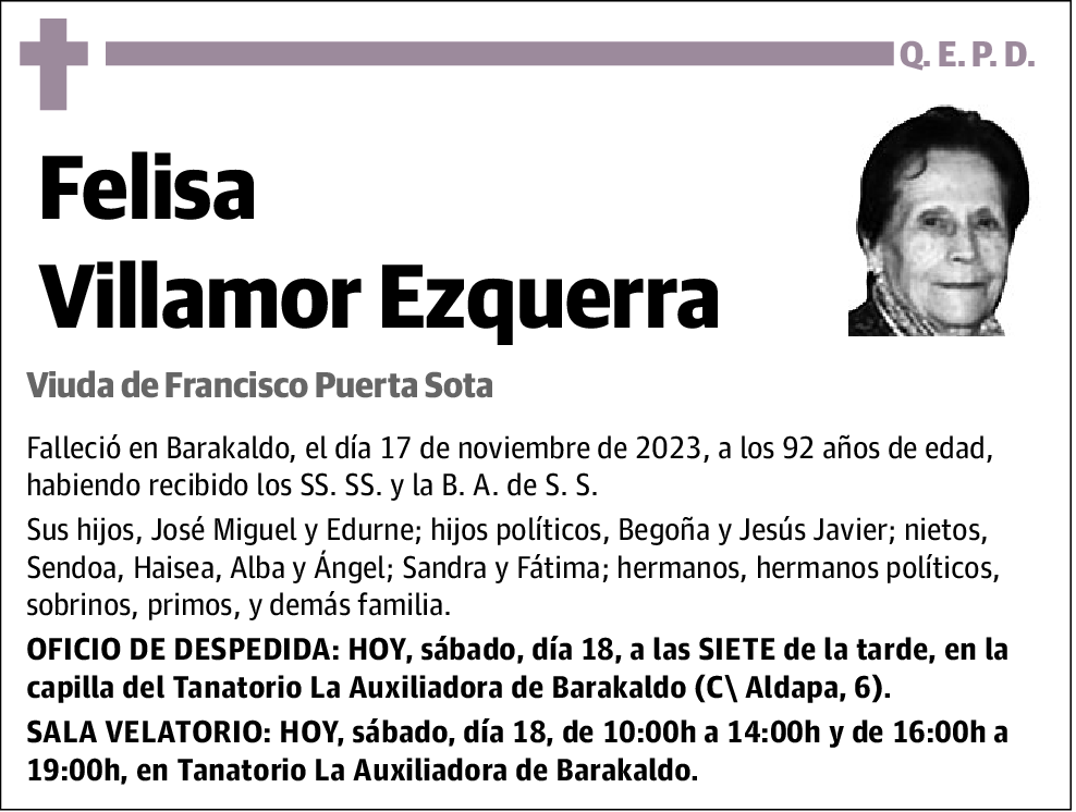 Felisa Villamor Ezquerra