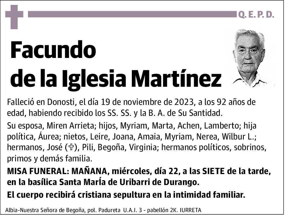 Facundo de la Iglesia Martínez