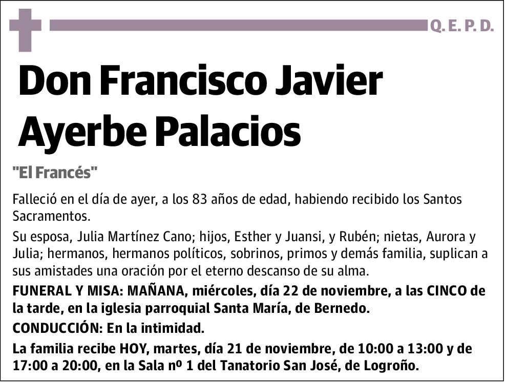 Francisco Javier Ayerbe Palacios