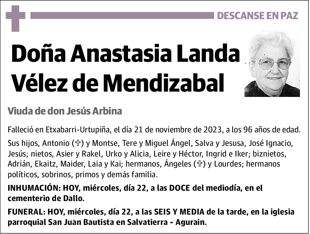 Anastasia Landa Vélez de Mendizabal