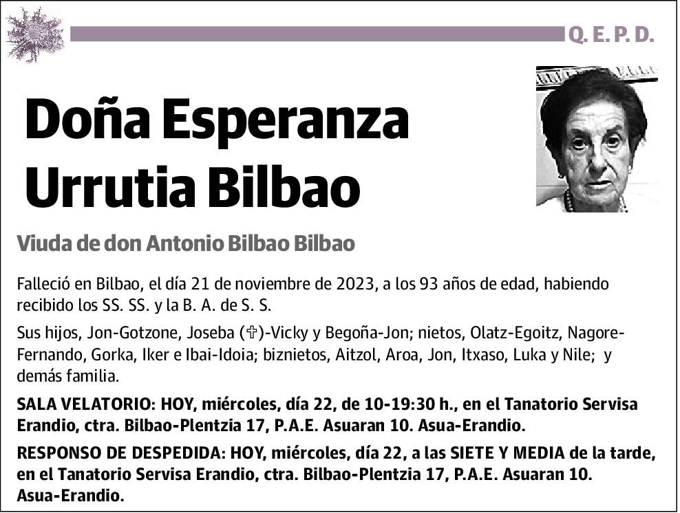Esperanza Urrutia Bilbao