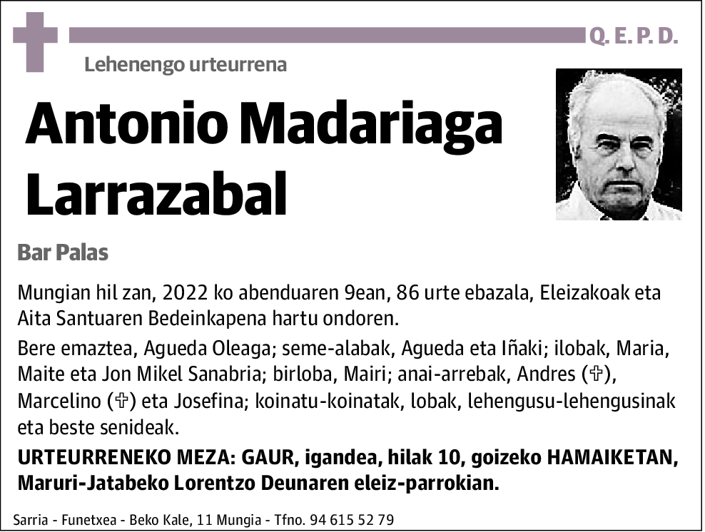 Antonio Madariaga Larrazabal