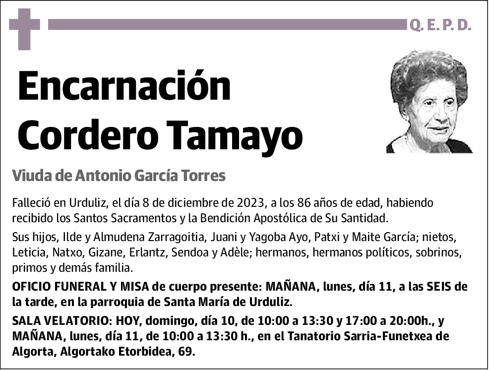 Encarnación Cordero Tamayo