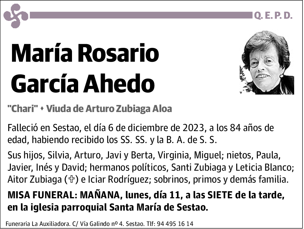 María Rosario García Ahedo