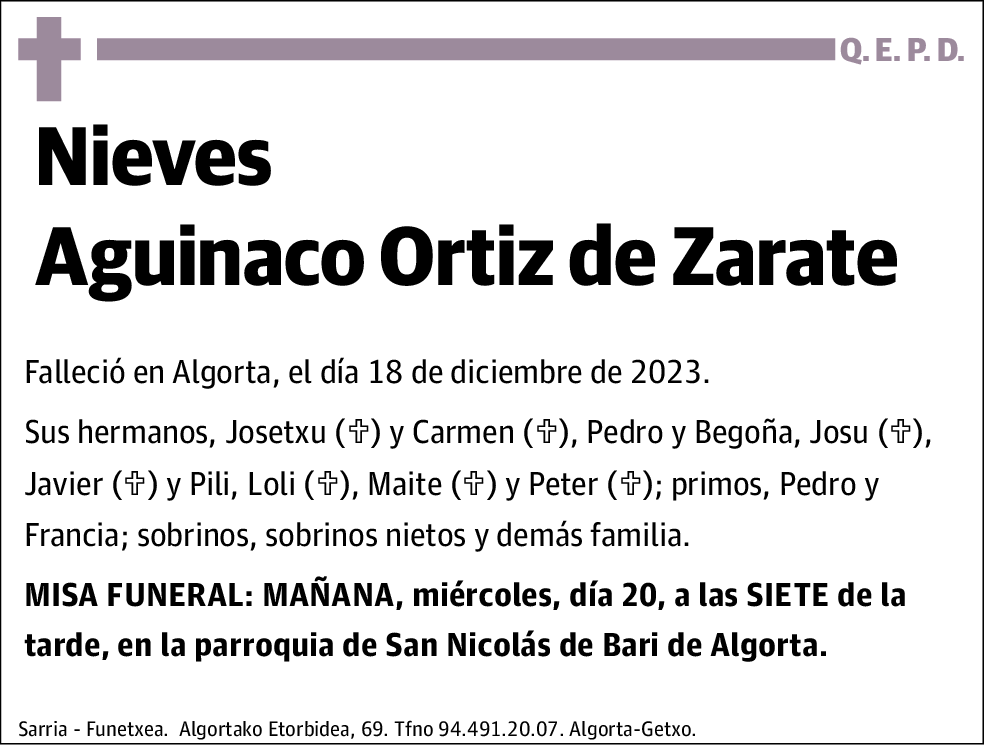 AGUINACO ORTIZ DE ZARATE,NIEVES